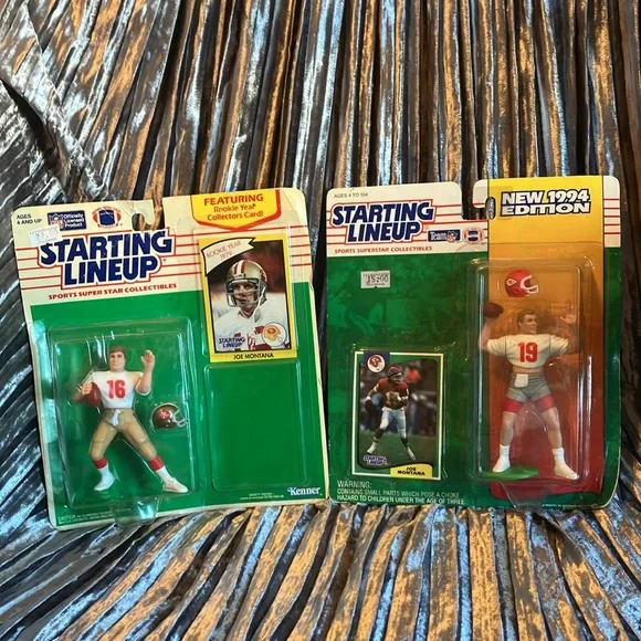 Starting Lineup Football Figures Lot - Montana, Aikman, Marino, Sanders, Warren - Picture 10 of 12